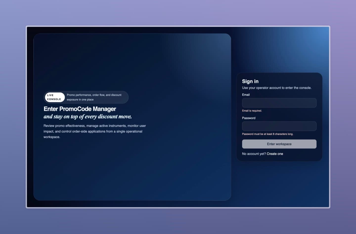 PromoCode Manager project preview